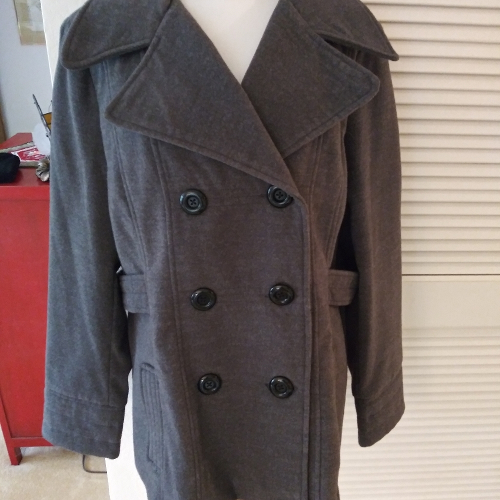 GEORGE charcoal gray Peacoat size XL